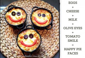 kids party food idea, party pie faces