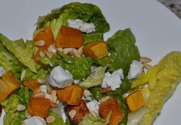 Pumpkin, Pine nut and Goats Cheese Salad