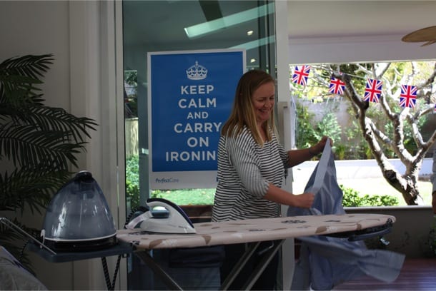 Sarah was only just pipped at the post when she ironed a business shirt in 1 minute 52 seconds! She thinks once she'd practiced just a little bit more she would have halved her time.