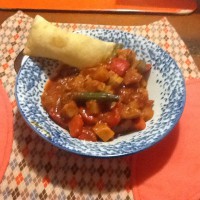 Chicken & vegetable vindaloo curry