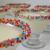 Colourful Vanilla Puddings