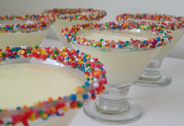 Colourful Vanilla Puddings