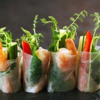 Vietnamese Rice Paper Rolls with Dipping Sauce