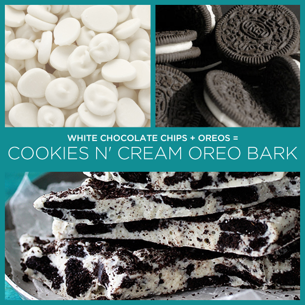 Cookies and Cream Oreo Bark! Easy and yummy!