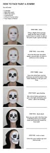 halloween zombie face paint