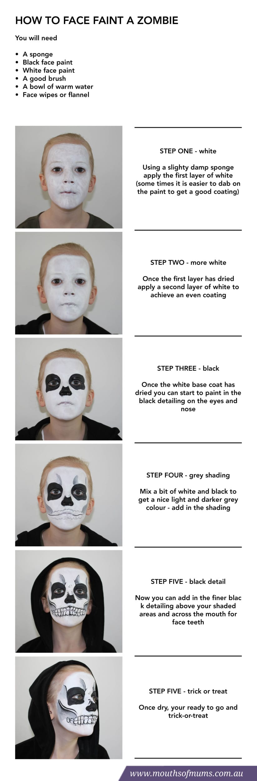 halloween face painting for kids