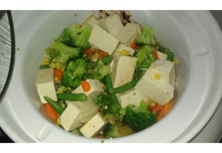 Tofu mix vegetable stew
