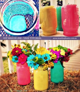 How to paint mason jars - Mouths of Mums