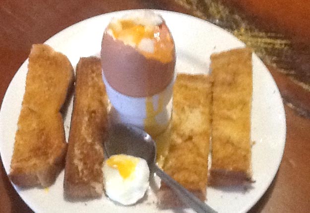 Boiled egg with soldiers