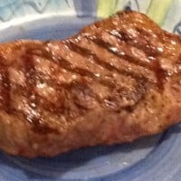 The perfectly cooked steak