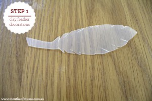 diy clay feathers