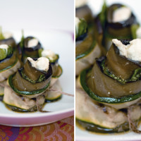 Eggplant and Zucchini Rolls