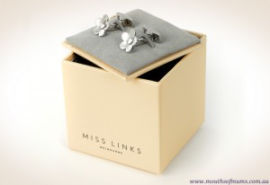 silver womens cufflinks, daisy floral shape