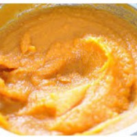 Roast sweet potato and egg yolks