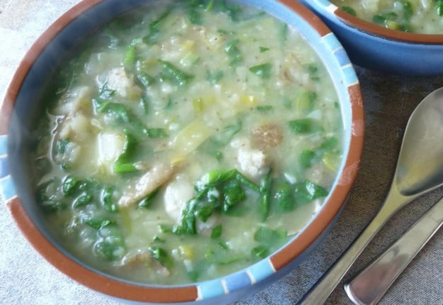 Chicken. Spinach and Potato Soup