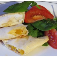 Pumpkin & Feta Filo Triangles