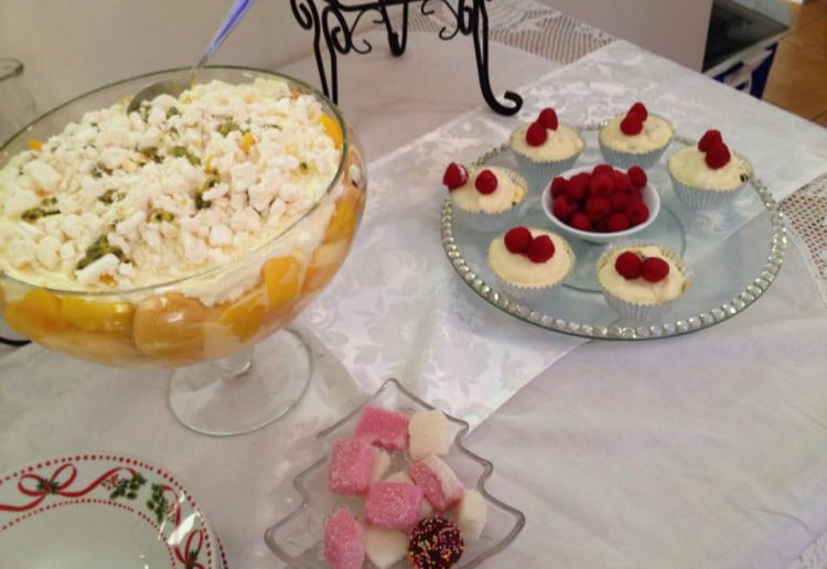 Mango and passionfruit trifle