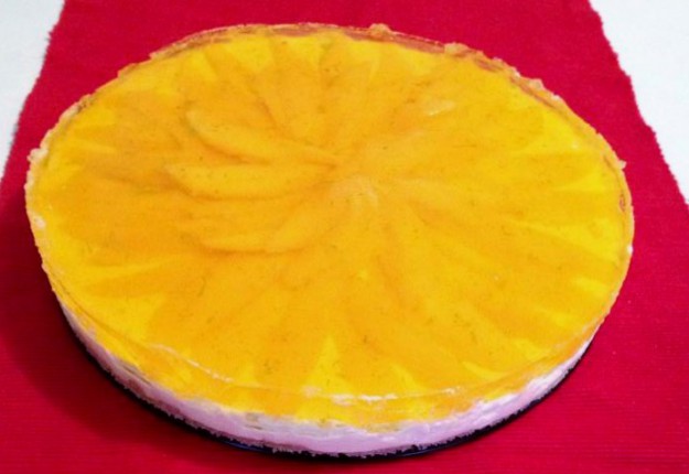 Mango and Lime Jelly Cheesecake