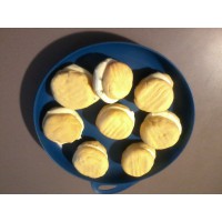 Yo-Yo's with passionfruit icing.