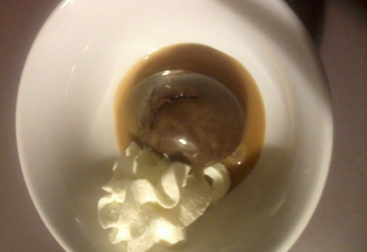 Individual Chocolate Pudding with caramel sauce