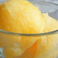 Pine orange rum sorbet