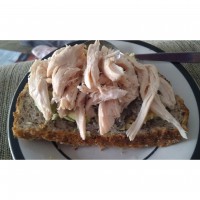 Open chicken sandwich
