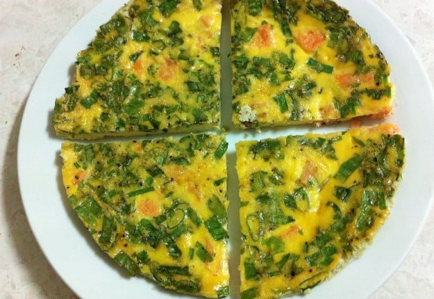 Smoked Salmon and Coriander Omelette