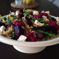 Quinoa, Pearl Cous Cous and Beetroot Salad