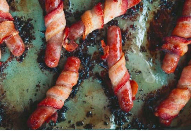 Easy Peasy Bacon Wrapped Sausages