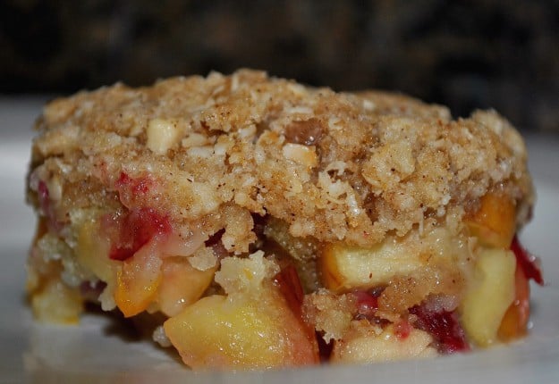 Cranberry and Apple Crumble Slice