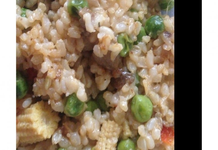 Brown fried rice