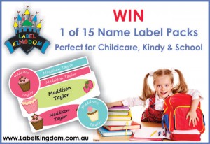 WIN 1 of 15 Name Label Packs from Label Kingdom - Competition