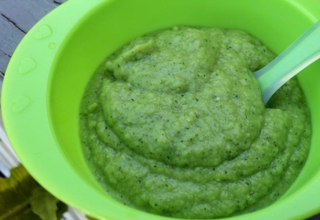 Zucchini and Pea Puree for babies