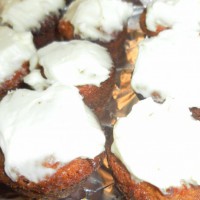 Carrot Mini Muffins with Cream Cheese Frosting