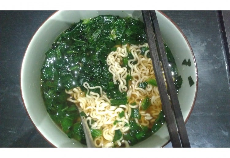 Too easy Spinach Noodle soup