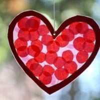Valentines Day Stained Glass Hearts