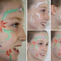 How to facepaint cute flowers