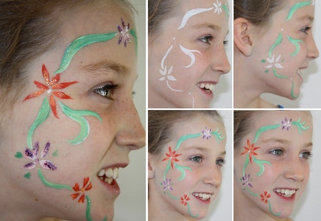 How to facepaint cute flowers
