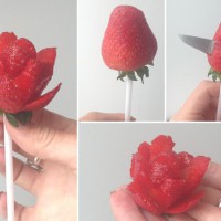 DIY Strawberry roses for Valentine's