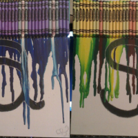 Melted Crayon Monograms