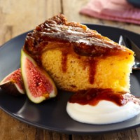 Upside Down Fig Cake: Rich, ripe flavours