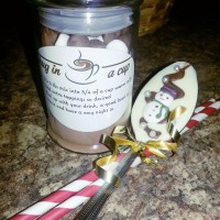 Hot chocolate in a jar