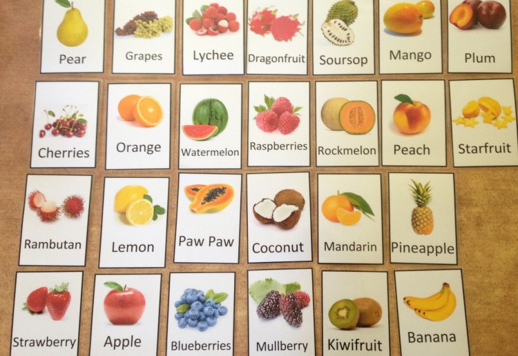 Fruity Flash cards