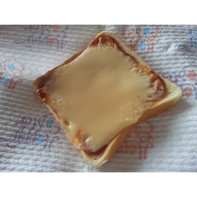 Quick microwave cheese toastie