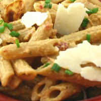 Roast pumpkin and garlic penne