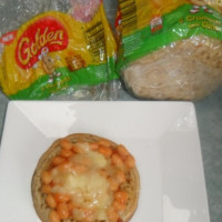 Baked Beans on Golden Crumpet With Oats