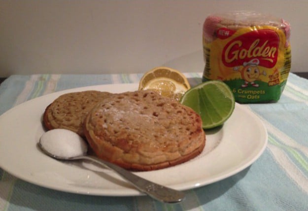 Lemon, Lime and Sugar on Golden® Crumpets with Oats