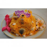 Children's Sand Castle Cake. "Never Fail Sponge"