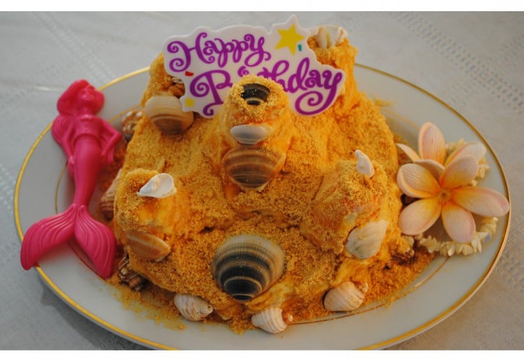 Sandcastle birthday cake