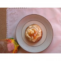 Golden Crumpets with Sour Cream and Honey